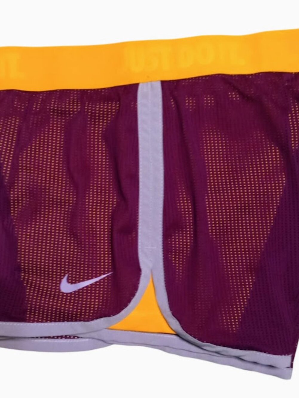 Nike Dri‑Fit 2‑Layer Running Shorts Women’s S Purple Orange